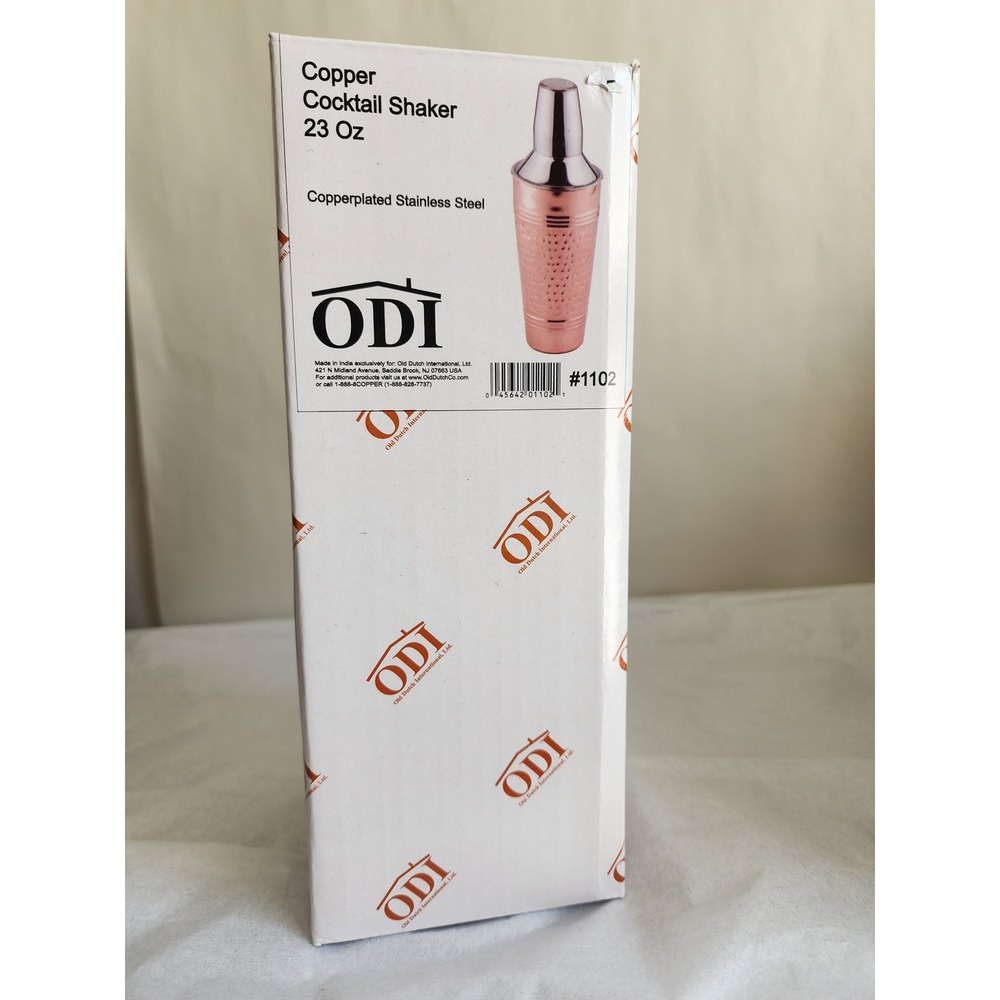 ODI Old Dutch International Copper Cocktail Shaker 23 Oz Stainless Steel #1102